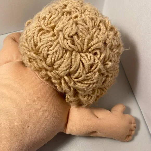 1983 Cabbage Patch Kids Doll Green Eyes Short Curly Blonde Hair CPK Outfit+Shoes - Picture 11 of 15